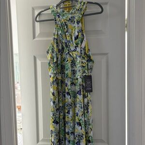 Brand new with tags belted halter maxi dress size 14. Beautiful yellow green